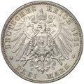 Монета 3 марки 1911 D 90 лет принцу-регенту Луитпольду Бавария Германия
