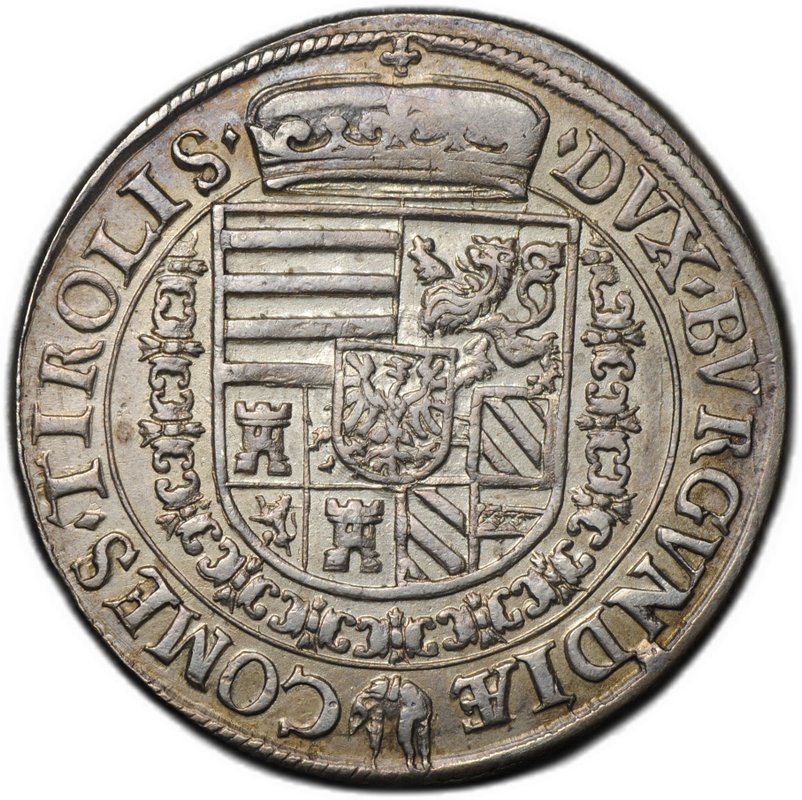 Монета 1 талер 1577-1595 FERDINAND AVSTRIAE Халль Фердинанд II Тироль Австрия