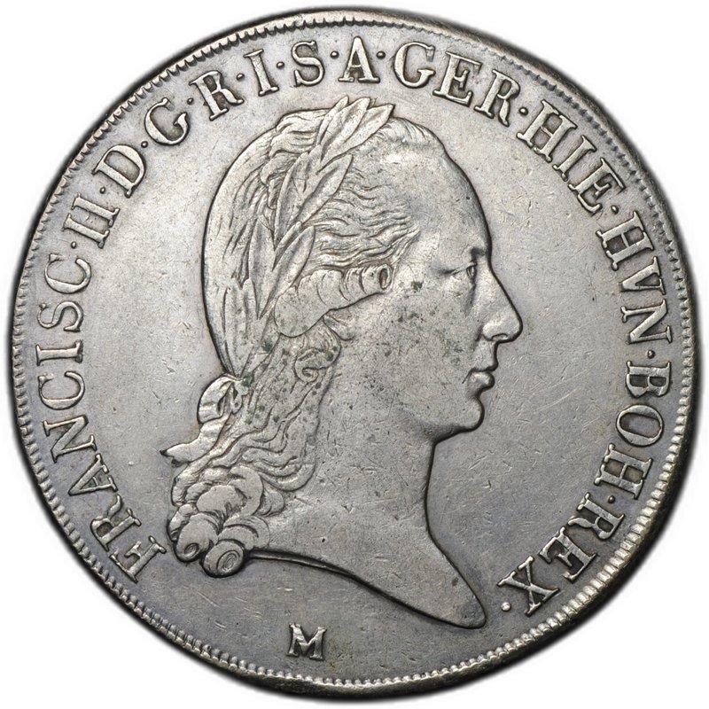 Монета 1 кроненталер (талер) 1795 M Милан Австрийские Нидерланды