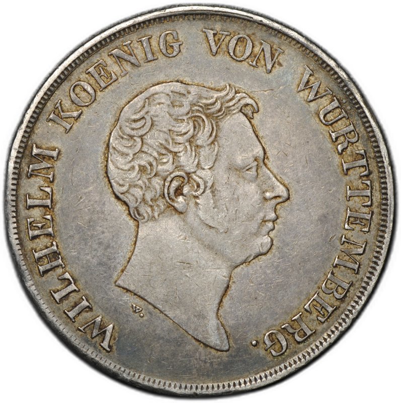 Монета 1 кроненталер (талер) 1837 Вюртемберг