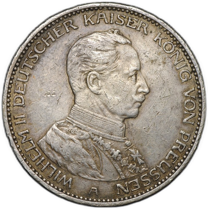 Монета 3 марки 1914 А Пруссия Германия