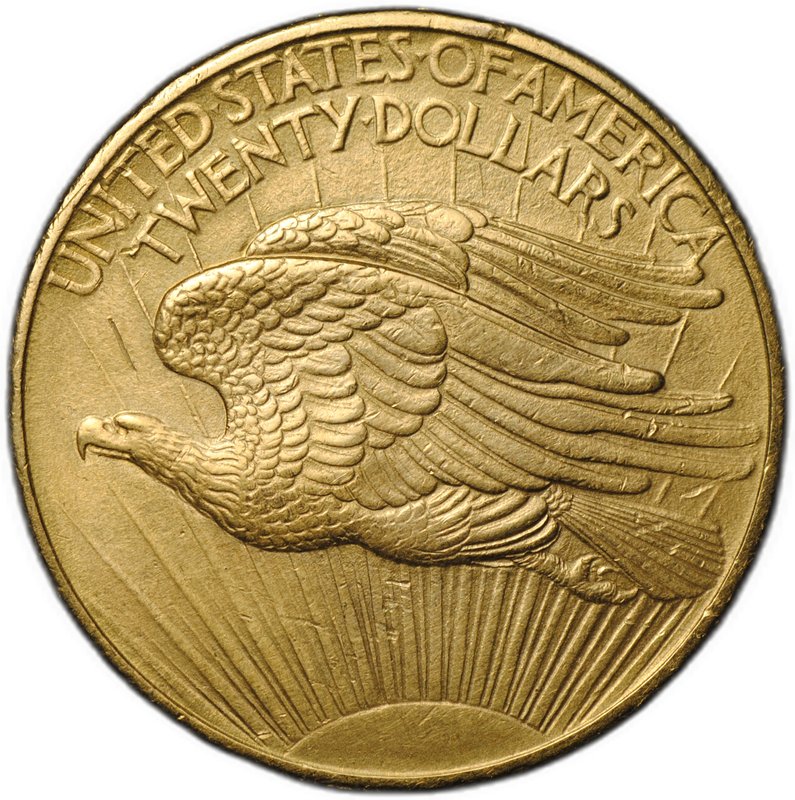 Монета 20 долларов 1908 Филадельфия без девиза США