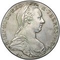Монета 1 талер 1780 SF Мария Терезия рестрайк Австрия
