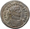 Монета Фоллис 296-303 Диоклетиан Гений с рогом изобилия Лондиниум Римская Империя