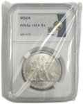 Монета 1 рубль 1924 ПЛ слаб ННР MS 64