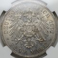Монета 5 марок 1901 A Ольденбург Германия слаб ННР MS 63
