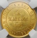 Монета 20 марок 1879 S Русская Финляндия слаб ННР MS 63