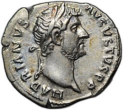 фото для Монета Денарий 128-130 Адриан Эквитас Римская Империя Аверс