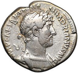 фото для Монета Денарий 119–122 Адриан Конкордия Римская Империя Аверс