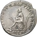 Монета Денарий 108-109 Траян Дакийец в трауре Римская Империя
