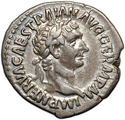 фото для Монета Денарий 98 Нерва Пакс Римская Империя Аверс