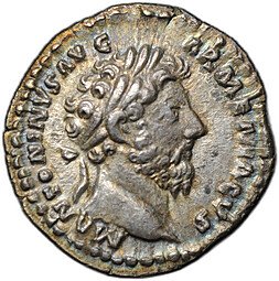 фото для Монета Денарий 165 Марк Аврелий Рома Римская Империя Аверс