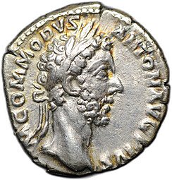 фото для Монета Денарий 183 Коммод Сол у алтаря Римская Империя Аверс