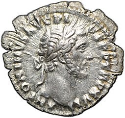 фото для Монета Денарий 153-154 Антонин Пий Веста Римская Империя Аверс