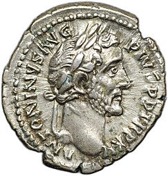 фото для Монета Денарий 153-154 Антонин Пий Веста Римская Империя Аверс