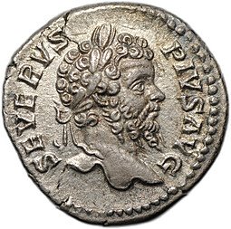 фото для Монета Денарий 201-202 Септимий Север на лошади Римская Империя Аверс