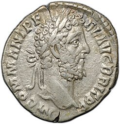 фото для Монета Денарий 190 Коммод Рог Изобилия и кадуцей Римская Империя Аверс