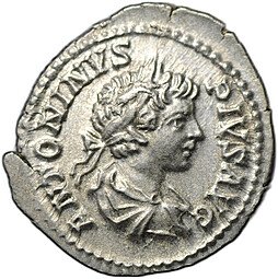 фото для Монета Денарий 201-206 Каракалла Виктория Римская Империя Аверс