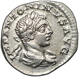 фото для Монета Денарий 220-222 Элагабал Либералитас Римская Империя Аверс