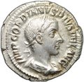 Монета Денарий 241-243 Гордиан III Геракл Римская империя