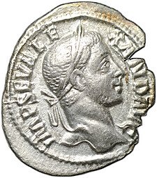 фото для Монета Денарий 230 Александр Север Сол Римская Империя Аверс