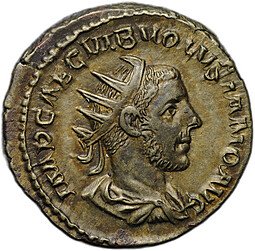 фото для Монета Антониниан 251-253 Волузиан Конкордия Римская Империя Аверс