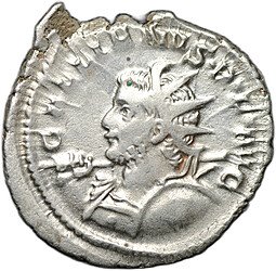 фото для Монета Антониниан 257-258 Галлиен Трофеи и два пленника Римская Империя Аверс