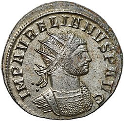 фото для Монета Антониниан 274-275 Аврелиан Женщина с венком KAA Римская Империя Аверс