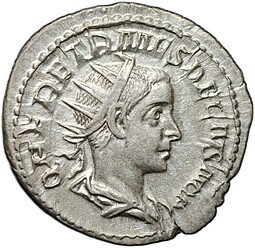 фото для Монета Антониниан 249-251 Геренний Этруск Меркурий Римская Империя Аверс