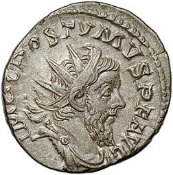 фото для Монета Антониниан 260-269 Постум с копьем и шаром Римская Империя Аверс