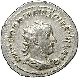 фото для Монета Антониниан 243-244 Гордиан III Секуритас Римская Империя Аверс