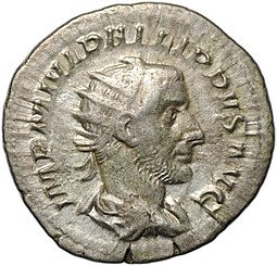 фото для Монета Антониниан 247 Филипп I Араб Виктория Римская Империя Аверс