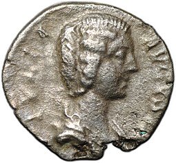 фото для Монета Денарий 196-211 Юлия Домна Венера с яблоком Римская Империя Аверс