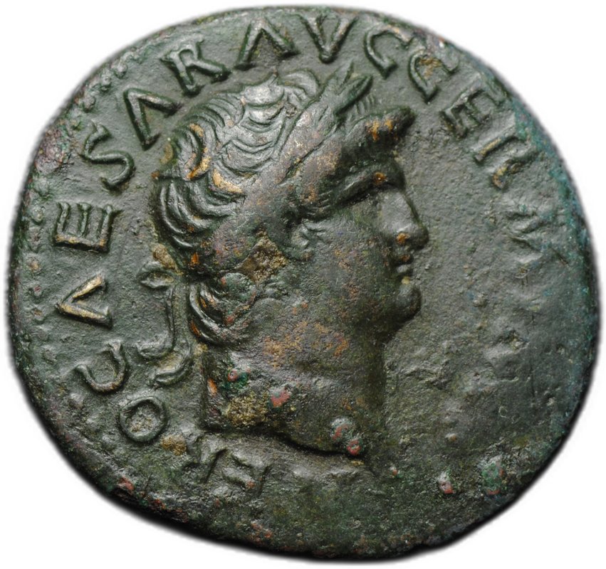 Монета Асс 65-66 Нерон Виктория SPQR Римская Империя