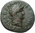 Монета Асс 65-66 Нерон Виктория SPQR Римская Империя