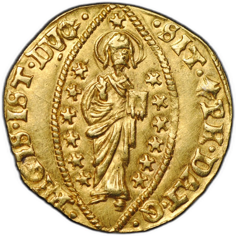 Монета 1 цехин (дукат) 1659-1675 Доменико Контарини II Венеция (имитация?)