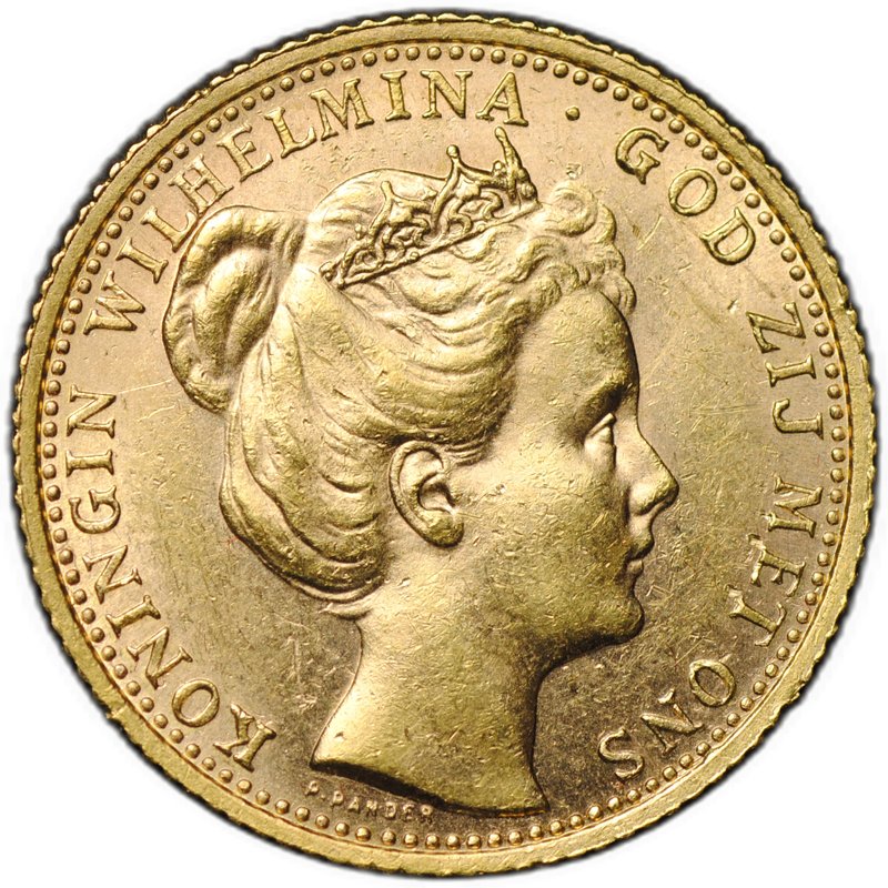 Монета 10 гульденов 1898 Нидерланды