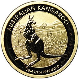 фото для Монета 50 долларов 2014 Австралийский кенгуру Австралия Аверс
