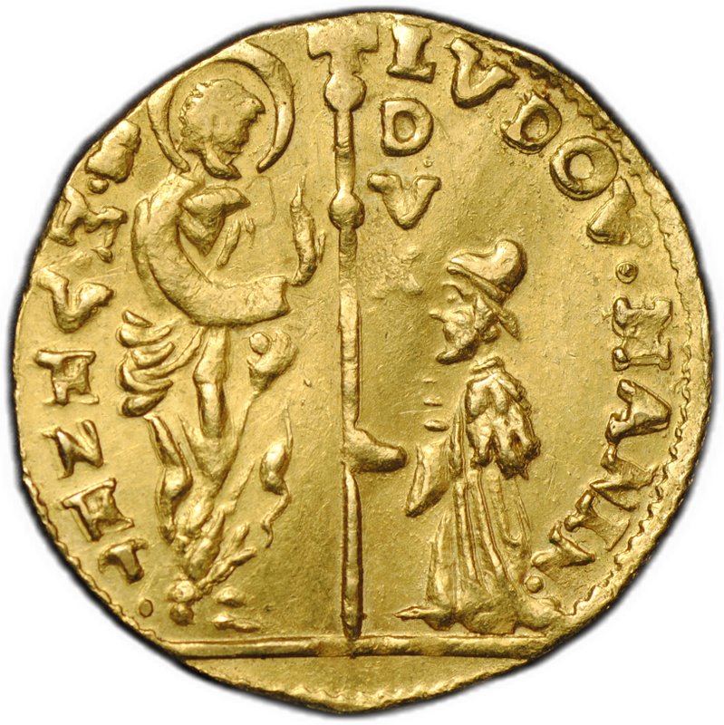 Монета 1 цехин (дукат) 1789-1797 Людовико Манин Венеция