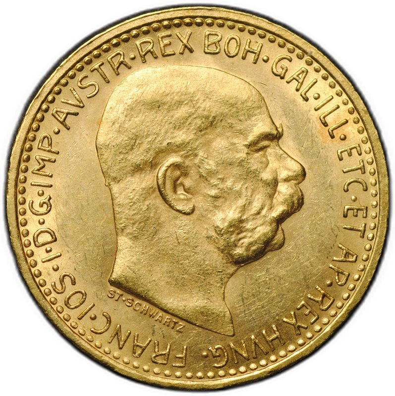 Монета 10 крон 1911 Австрия