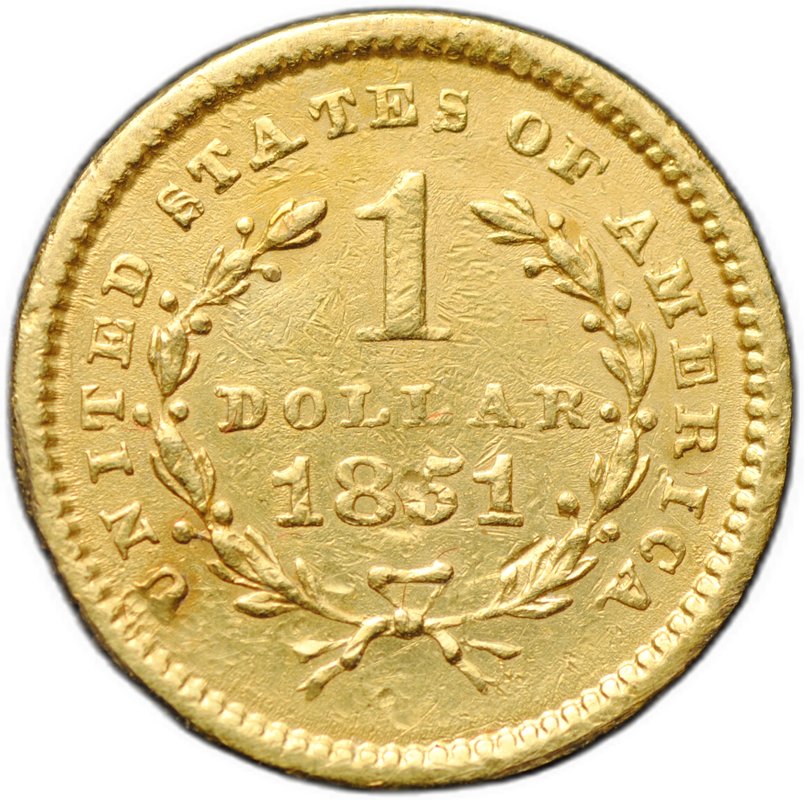 Монета 1 доллар 1851 Филадельфия США