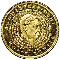 фото для Монета 5 долларов 2004 Бундеспрезидент Хорст Келер Северные Марианские острова Аверс