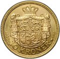 Монета 10 крон 1913 Дания
