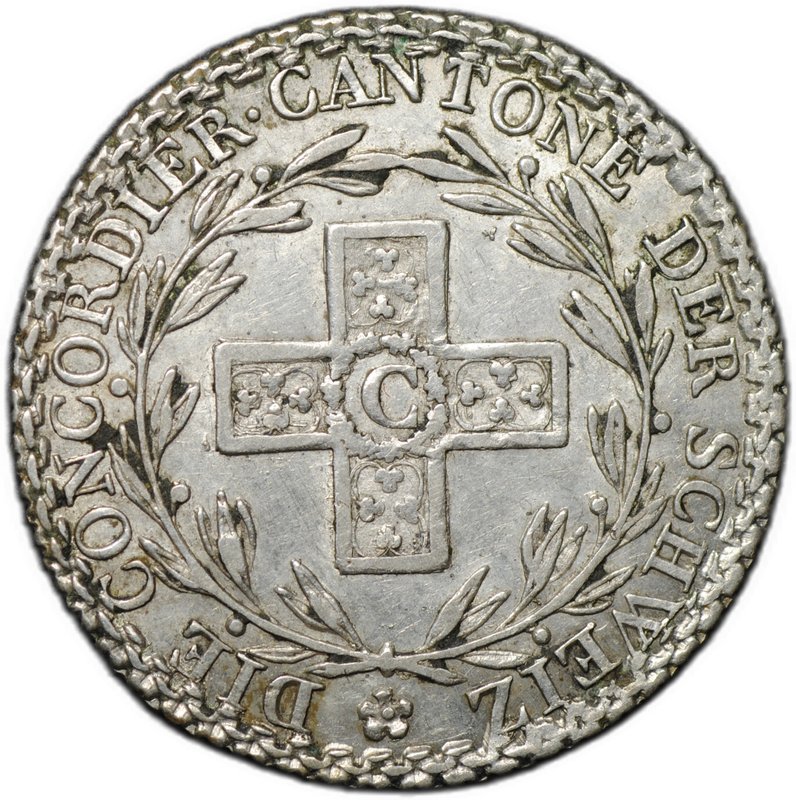 Монета 5 батц 1826 Аргау Швейцария