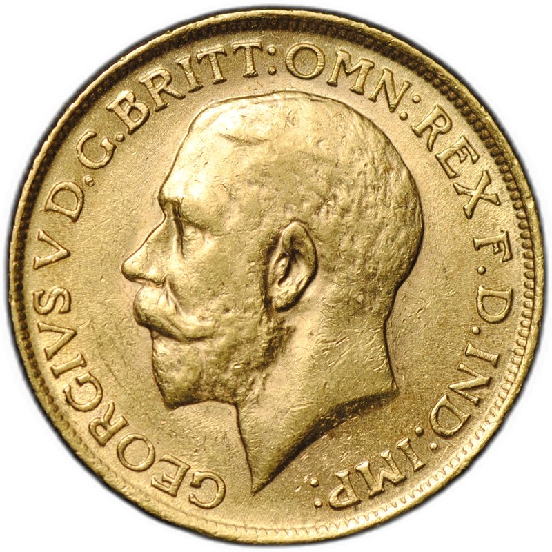 Монета 1 соверен (фунт) 1913 Великобритания