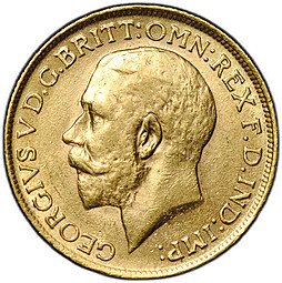 фото для Монета 1 соверен (фунт) 1913 Великобритания Аверс