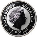 Монета 1 доллар 2006 Год Собаки Лунар 1 позолота Австралия 