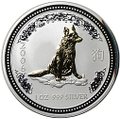 Монета 1 доллар 2006 Год Собаки позолота Лунар Австралия 
