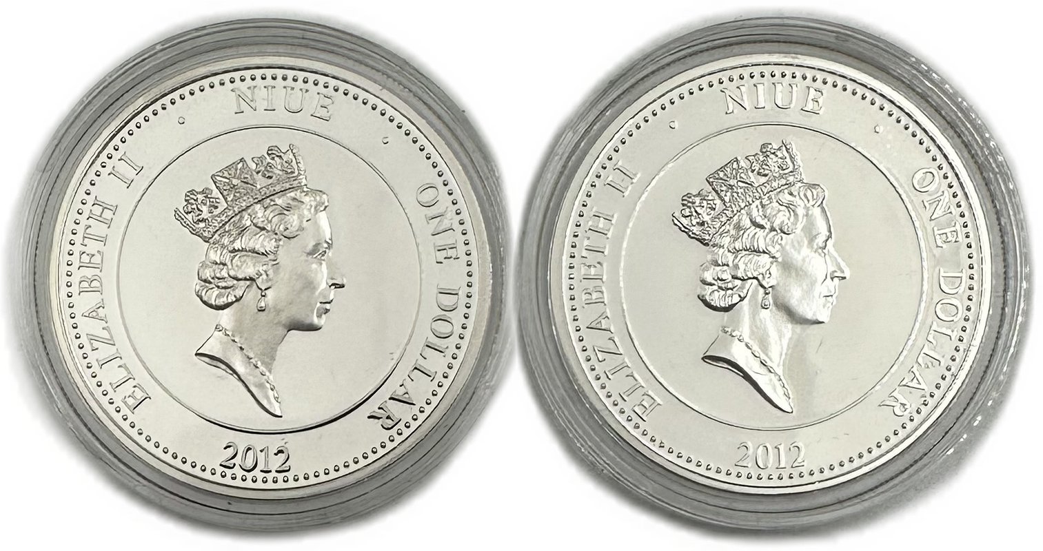 Набор 1 доллар 2012 Пехота, Кавалерия Русской армии Отечественна Война 1812 Ниуэ 2 монеты