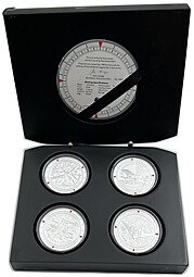 фото для Набор 2 доллара 2011 Легенды воздуха Самолеты Ниуэ 4 монеты Аверс